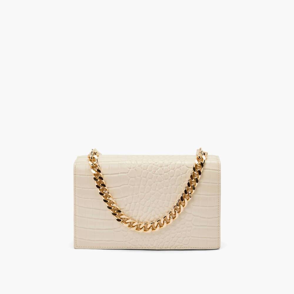 NEW LIKE DREAMS women's athena embossed crossbody bag in ivory